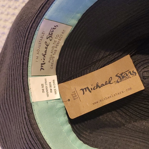 NWT Michael Stars Straw Wide Brim Fedora - Picture 3 of 5